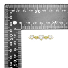 Load image into Gallery viewer, Heart CZ String Heart Connector Charm/ Necklace, Sku#LK944