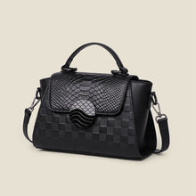 Load image into Gallery viewer, Women's Genuine Leather Commuter Shoulder Bag – Crocodile Pattern, Large Capacity