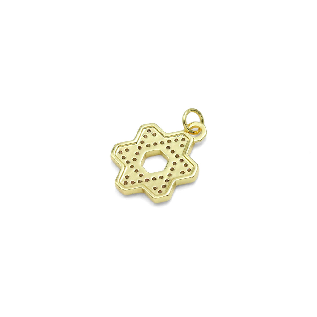 CZ Pave Jewish Star of David Pendant, Sku#LX598
