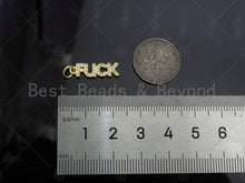 Load image into Gallery viewer, CZ Micro Pave Fuck Word Pendant/Charm,Cubic Zirconia Charm, LK191