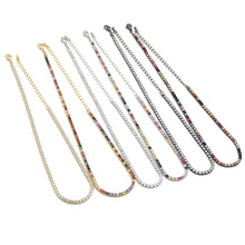 Load image into Gallery viewer, Rainbow/Clear Tennis chain, LD54