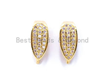 Load image into Gallery viewer, CZ Micro Pave Pendant Enhancer Bail, Gold, Silver Rhodium Plated, Fine Jewelry Bail,Pave Clasp, Pave Pendant Lock, Pendant Bail, sku#J9