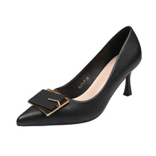 Load image into Gallery viewer, Women's Stiletto Heels | Rhinestone Pointed-Toe PU Leather Pumps