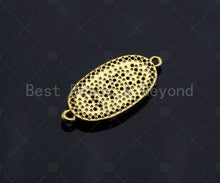 Load image into Gallery viewer, LOVE Connector/Link, Oval Shape Connector, Cz Pave Bracelet Necklace Connector in Gold Finish, 10x22mm,sku#LK95