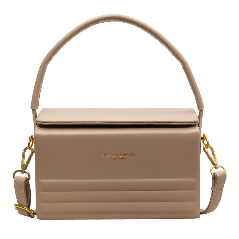 Women's Box Crossbody Bag - Urban Minimalist PU Leather Shoulder Bag with Adjustable Strap