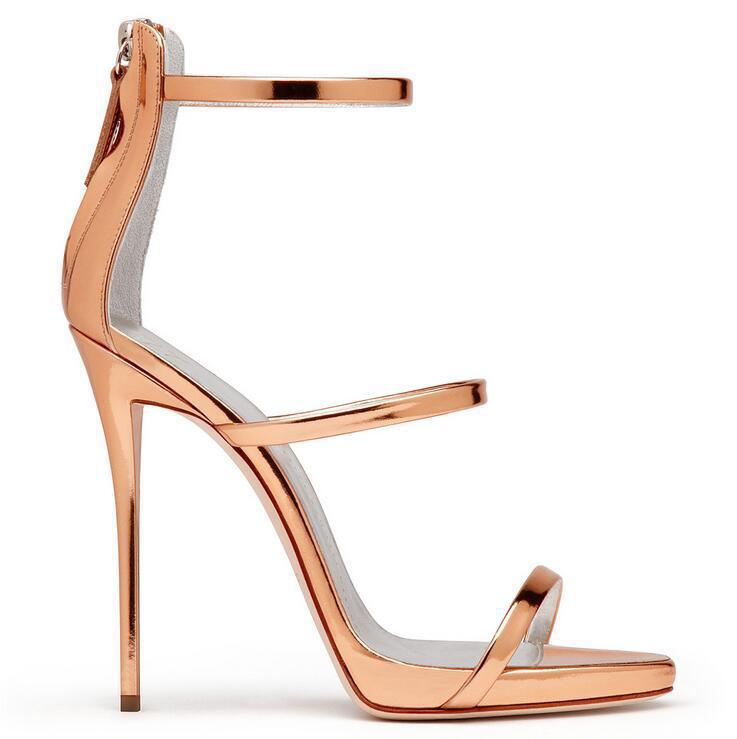 High Heel Fish Mouth Ankle Strap Stiletto Pumps