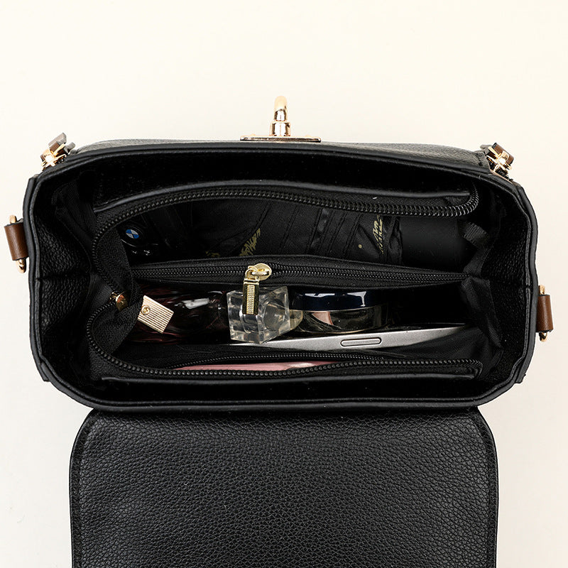 Retro Tote Shoulder Bag - Urban Minimalist PU Leather Handbag for Women