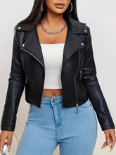 Load image into Gallery viewer, Rare High-end Black Leather Jacket