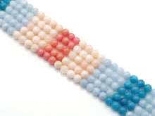 Load image into Gallery viewer, Mixed Color Jade Round Smooth Beads, Sku#U1429