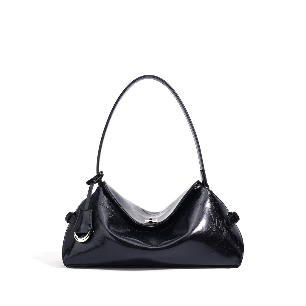 Premium Leather Crossbody Bag for Women - Minimalist Shoulder Bag with Adjustable Strap