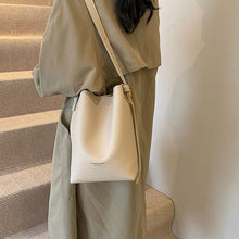 Load image into Gallery viewer, Women's Retro PU Leather Bucket Bag Set - Two-Piece Shoulder Bag with Letter Print