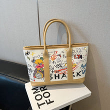 Load image into Gallery viewer, Women's Personalized Graffiti Crossbody Bag - Streetwear Bucket Style PU Leather