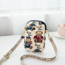 Load image into Gallery viewer, Embroidered Canvas Phone Crossbody Bag for Women - Fashionable Streetwear Shoulder Bag with Adjustable Strap
