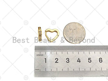 Load image into Gallery viewer, CZ Heart Shape Huggie Earring, Sku#LD58c