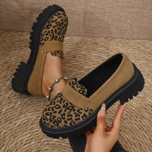 Load image into Gallery viewer, Women's Leopard Print Loafers - Plus Size Slip-On Comfort Shoes