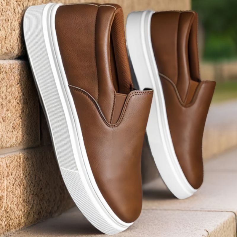 Men's Slip-On Low-Top Casual Sneakers | Breathable Waterproof Board Shoes