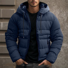 Load image into Gallery viewer, Men's Solid Color Hooded Velvet Cotton Clothes