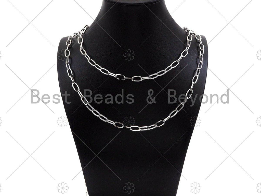 Non-tarnish Stainless Steel Oval Link Chain, Antique Silver Color Unfinished Jewelry Chains, Wholesale Chain, 6x12mm,sku#A104