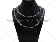 Load image into Gallery viewer, Non-tarnish Stainless Steel Oval Link Chain, Antique Silver Color Unfinished Jewelry Chains, Wholesale Chain, 6x12mm,sku#A104