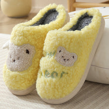 Load image into Gallery viewer, Unisex Bear Plush House Slippers | Anti-Slip Warm Indoor Shoes