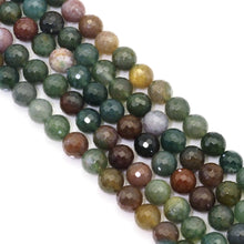 Load image into Gallery viewer, Genuine Indian Agate Round Faceted Beads, 6mm/8mm/10mm/12mm, Sku#UA307