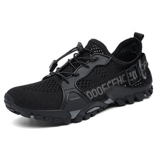 Load image into Gallery viewer, Men's Flyknit Hiking Shoes – Lightweight Non-Slip Outdoor Sneakers with Elastic Closure