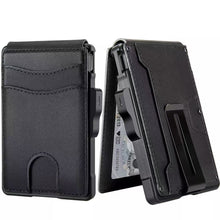 Load image into Gallery viewer, Men's Genuine Leather Card Holder with Metal Details - Slim Wallet