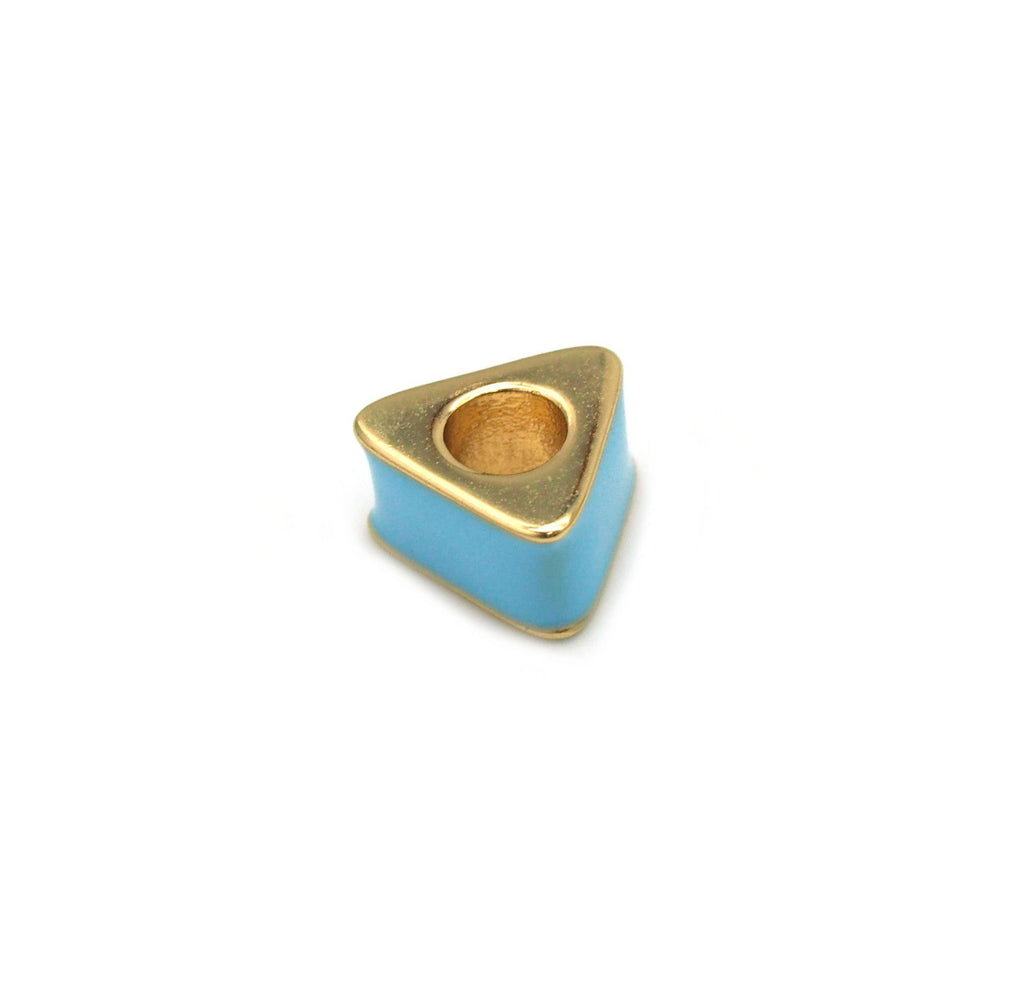Enamel Triangle Spacer Beads, Sku#G431