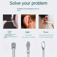 Load image into Gallery viewer, 10-Pieces: Stainless Steel Ear Wax Removal Tool Set
