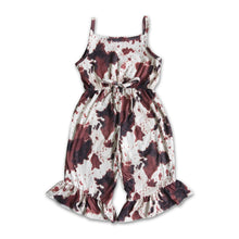 Load image into Gallery viewer, Girl  Cow Print Jumpsuit