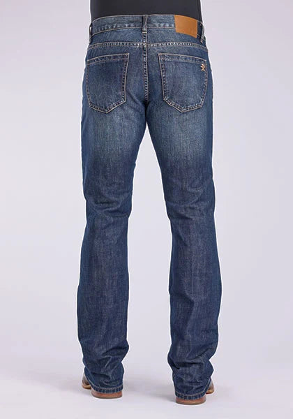 Tin Haul 1660 Jagger Fit Embroidered Pocket (Dark Wash) - Men's Bootcut Jeans