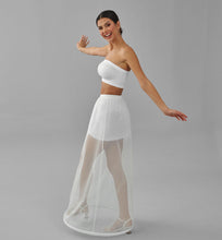 Load image into Gallery viewer, A-line Wedding Dress Underskirt, White Petticoat, One Hoop Skirt