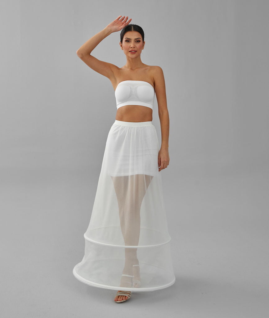 Two  Hoop Skirt , A-line Wedding Dress Underskirt, White Petticoat