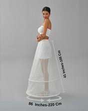 Load image into Gallery viewer, Two  Hoop Skirt , A-line Wedding Dress Underskirt, White Petticoat