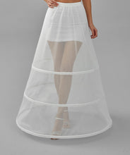 Load image into Gallery viewer, A-line Wedding Dress Underskirt, White Petticoat Skirt, Three Hoop Skirt