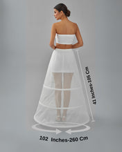 Load image into Gallery viewer, A-line Wedding Dress Underskirt, White Petticoat Skirt, Three Hoop Skirt