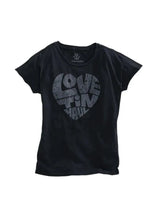 Load image into Gallery viewer, Tin Haul "Love Tin Haul" Logo (Black) - Women's T-Shirt