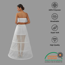 Load image into Gallery viewer, A-line Wedding Dress Underskirt, White Petticoat Skirt, Three Hoop Skirt