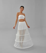 Load image into Gallery viewer, A-line Wedding Dress Underskirt, White Petticoat Skirt, Wide Hoop Skirt