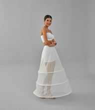 Load image into Gallery viewer, A-line Wedding Dress Underskirt, White Petticoat Skirt, Wide Hoop Skirt