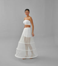 Load image into Gallery viewer, A-line Wedding Dress Underskirt, White Petticoat Skirt, Wide Hoop Skirt