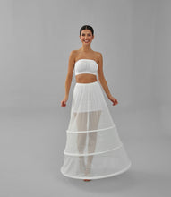 Load image into Gallery viewer, A-line Wedding Dress Underskirt, White Petticoat Skirt, Wide Hoop Skirt
