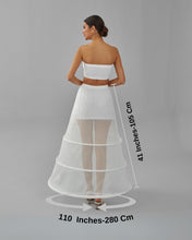 Load image into Gallery viewer, A-line Wedding Dress Underskirt, White Petticoat Skirt, Wide Hoop Skirt