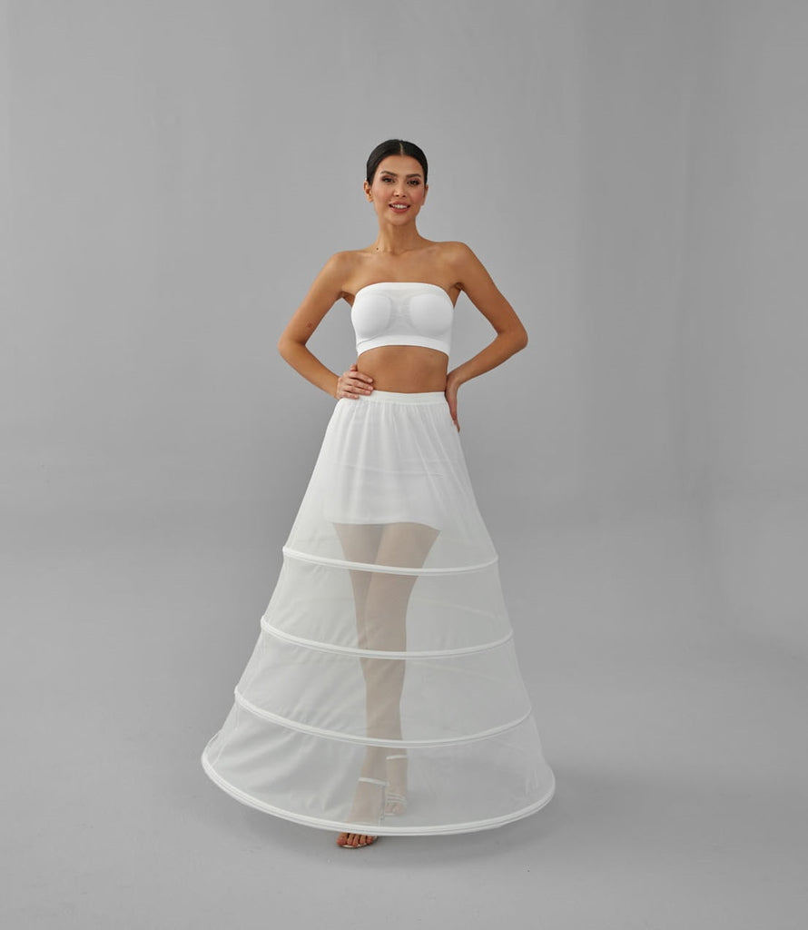 Charming White Petticoat for Wedding Gown, Four Hoop Skirt
