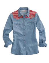 Load image into Gallery viewer, Tin Haul Aztec Yoke (Blue) - Women's Western Shirt