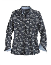 Load image into Gallery viewer, Tin Haul 2185 Cow Toile (Black) - Women's Western Shirt