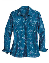 Load image into Gallery viewer, Tin Haul 2186 Cactus Shadows (Blue) - Women's Western Shirt