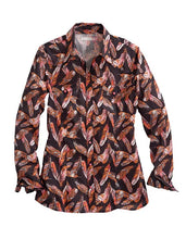 Load image into Gallery viewer, Tin Haul 1272 Feather Print (Black) - Women's Western Shirt