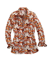 Load image into Gallery viewer, Tin Haul 1273 Courses of Horses (Brown) - Women's Western Shirt