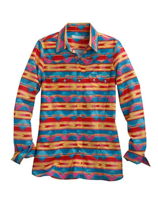 Tin Haul Retro Aztec (Pink) - Women's Western Shirt